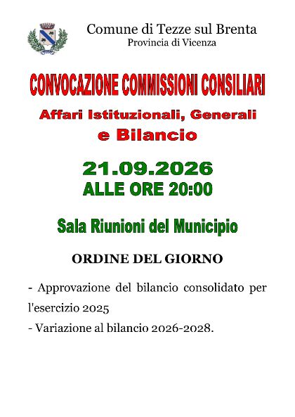 Convocazione Commissione Consiliare 