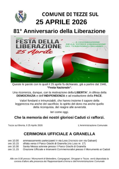 ANNIVERSARIO 25 APRILE 2026