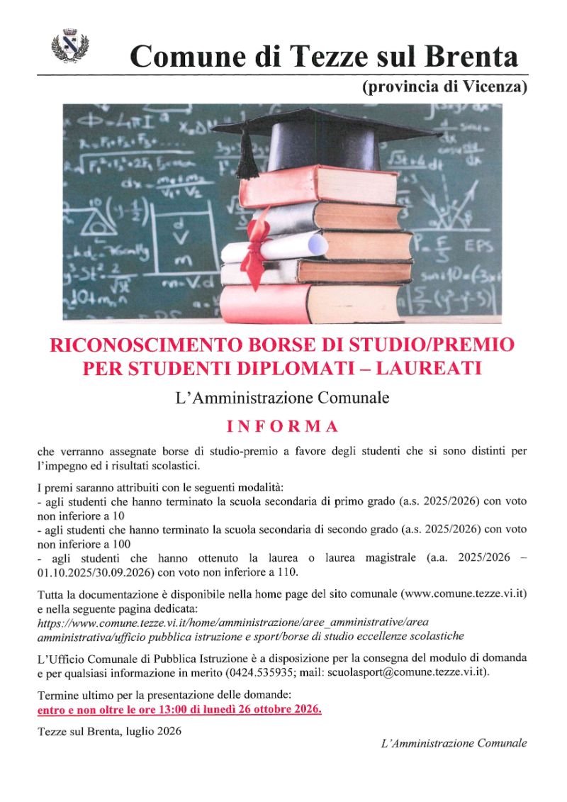 AVVISO borse di studio 2026