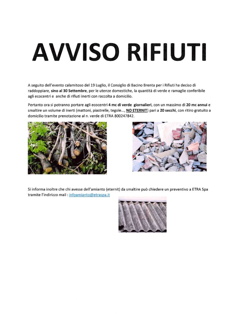avviso rifiuti