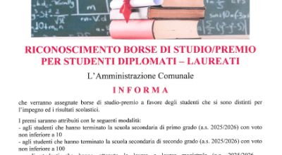 AVVISO borse di studio 2026