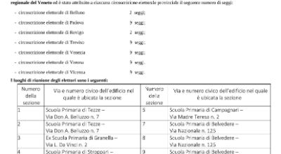 CONVOCAZIONE DEI COMIZI ELETTORALI CONVOCAZIONE DEI COMIZI ELETTORALI